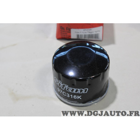 Filtre à huile Sifam 97C316K pour scooter piaagio MP3 X8 peugeot citystar laverda diamant formula gilera nord west fuoco 