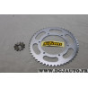 Jeu 2 pignons couronne dentée chaine de distribution (non incluse) Sifam 70981 95E005016-SR pour moto derbi GPR 50