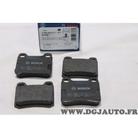 Lot 4 plaquettes de frein arriere montage teves Bosch BP697 0986466871 pour mercedes 190 W201 classe C E W124 W202 