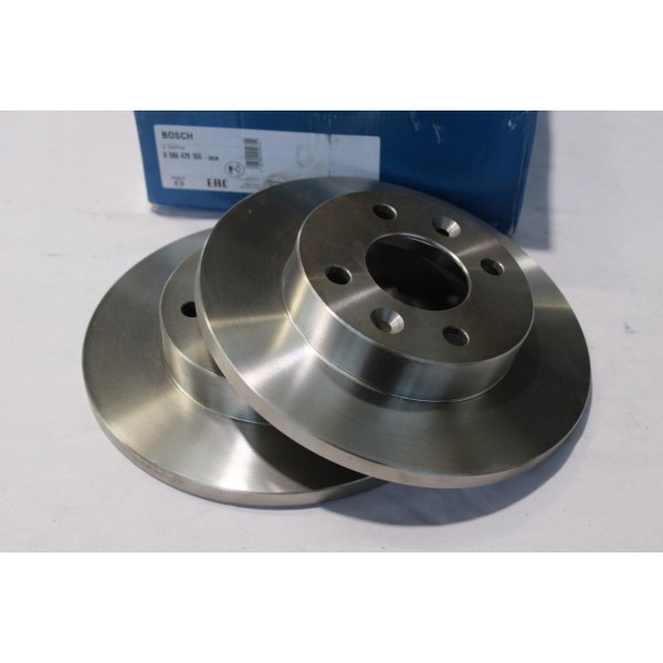 Jeu 2 disques de frein avant plein 238mm diametre Bosch 0986479165 pour dacia logan sandero 1 