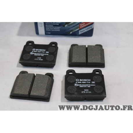 Jeu 4 plaquettes de frein avant montage teves Bosch BP495 0986460113 pour mercedes classe S SL W108 W111 W113 W114 R107 opel 