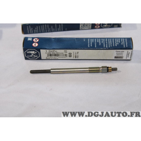 Jeu 2 bougies préchauffe Bosch N°059 0250204001 pour citroen C2 C3 C5 berlingo xsara dont picasso ford fiesta 5 V fusion focus 