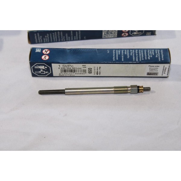 Jeu 2 bougies préchauffe Bosch N°059 0250204001 pour citroen C2 C3 C5 berlingo xsara dont picasso ford fiesta 5 V fusion focus 