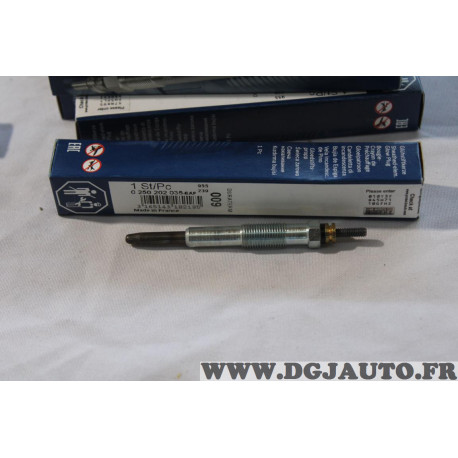 Lot 2 bougies prechauffe Bosch 009 0250202035 pour renault clio 2 II kangoo megane scenic 1 trafic 1 opel arena 1.9D 1.9 D 
