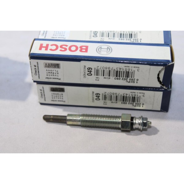 Lot 2 bougies de préchauffe Bosch N°049 0250202093 pour nissan serena terrano vanette ford maverick 2.3D 2.7TD 2.3 2.7 D TD 
