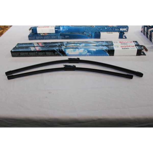 Lot 2 balais essuie glace 700mm + 600mm souple aerotwin Bosch A965S 3397118965 pour citroen C4 opel astra K peugeot 307 CC 