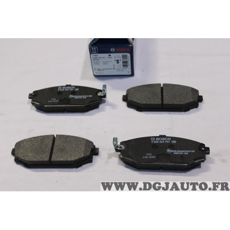 Lot 4 plaquettes de frein avant montage mando Bosch BP438 09864424727 pour hyundai sonata 4 IV galloper mitsubishi galloper 