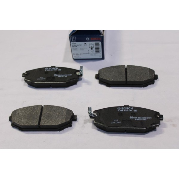 Lot 4 plaquettes de frein avant montage mando Bosch BP438 09864424727 pour hyundai sonata 4 IV galloper mitsubishi galloper 