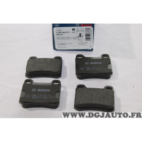 Lot 4 plaquettes de frein arrière montage teves Bosch BP697 0986466871 pour mercedes 190 W201 classe C E W124 W202 