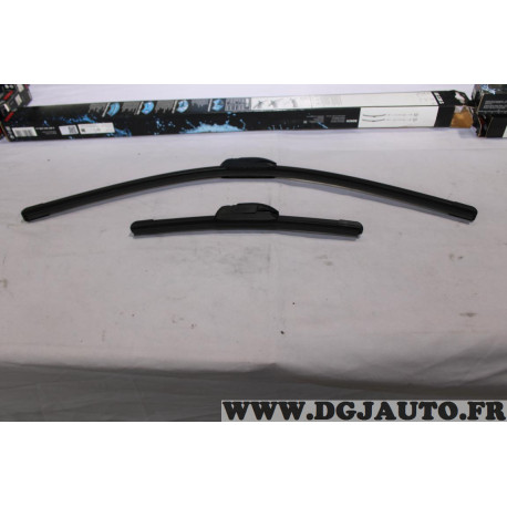 Jeu 2 balais essuie glace souple aerotwin 650MM + 300MM Bosch AR128S 3397014128 pour mitsubishi colt 6 VI Z30 RG nissan note E12