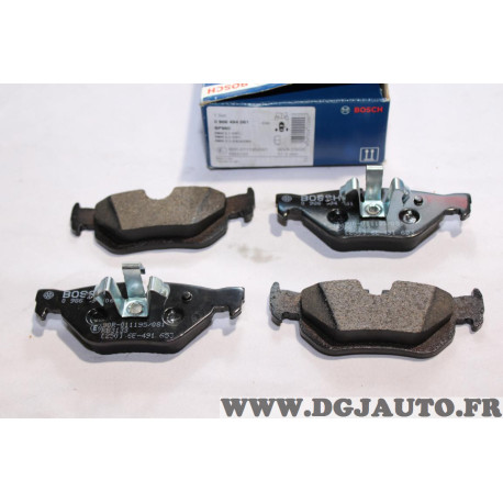 Jeu 4 plaquettes de frein arriere montage teves Bosch BP960 0986494061 pour BMW serie 1 3 X1 E81 E82 E84 E87 E88 E91 E92 E93 