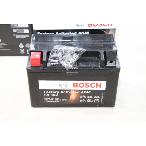 Batterie AGM 12V 8Ah 120A YTX9-BS Bosch FA102 0986FA1020 pour moto scooter tondeuse jet ski moto neige adiva AD aprilia 