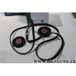 Kit courroies accessoire 4PK1070 + 3PK670 + 2 galets INA 529022810 pour nissan micra K12 note E11 1.0 1.2 1.4 essence 