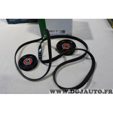 Kit courroies accessoire 4PK1070 + 3PK670 + 2 galets INA 529022810 pour nissan micra K12 note E11 1.0 1.2 1.4 essence 