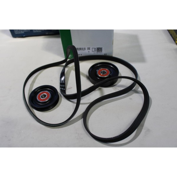 Kit courroies accessoire 4PK1070 + 3PK670 + 2 galets INA 529022810 pour nissan micra K12 note E11 1.0 1.2 1.4 essence 