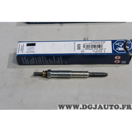 Lot 3 bougies prechauffe Bosch 009 0250202035 pour renault clio 2 II kangoo megane scenic 1 trafic 1 opel arena 1.9D 1.9 D 