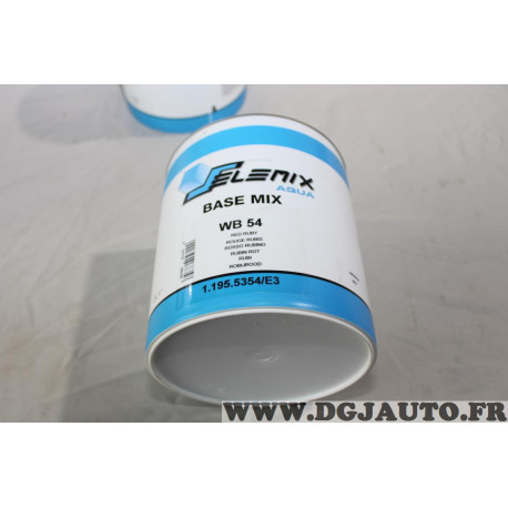 Pot bidon 3L peinture rouge rubis RED RUBY fabrication 05/2019 (sans reclamation) Selemix WB54 base mix aqua 1.195.5354/E3 
