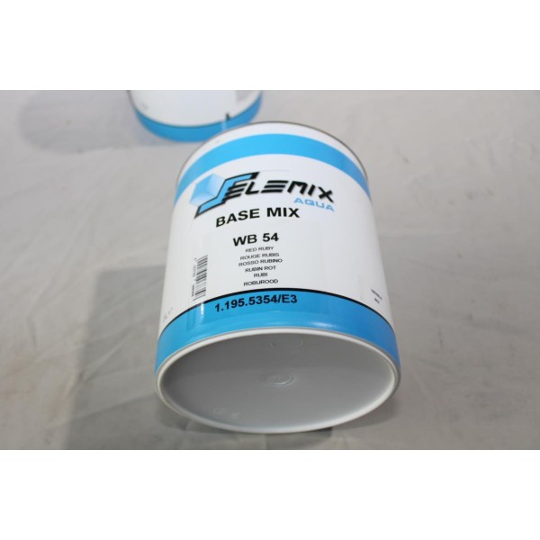 Pot bidon 3L peinture rouge rubis RED RUBY fabrication 05/2019 (sans reclamation) Selemix WB54 base mix aqua 1.195.5354/E3 