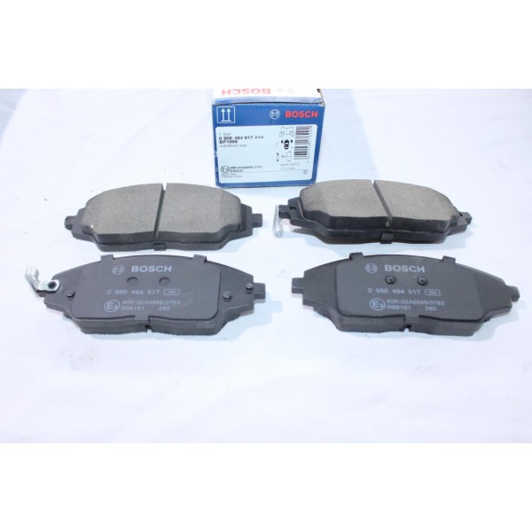Jeu 4 plaquettes de frein avant montage akebono Bosch BP1769 0986494917 pour chevrolet aveo T300 