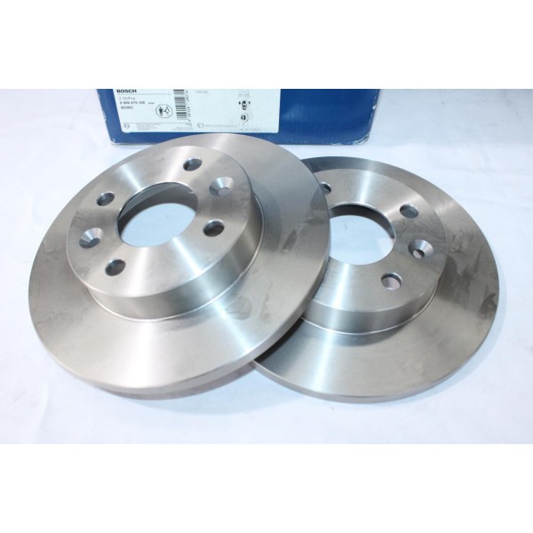 Lot 2 disques de frein avant plein 238mm diametre Bosch BD993 0986479165 pour dacia logan 1 I sandero 1 I 