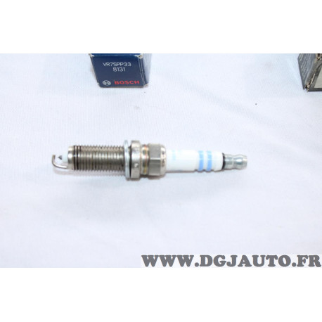 Bougie allumage double platinum Bosch VR7SPP33 8131 0242135524 pour renault clio 3 III laguna 3 III megane 3 III scenic 3 III 