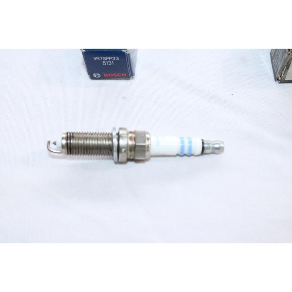 Bougie allumage double platinum Bosch VR7SPP33 8131 0242135524 pour renault clio 3 III laguna 3 III megane 3 III scenic 3 III 
