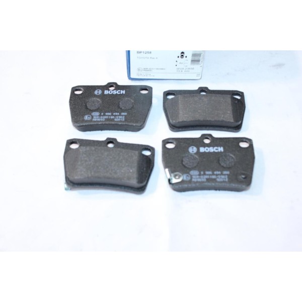 Jeu 4 plaquettes de frein arriere montage akebono Bosch BP1258 0986494350 pour toyota RAV4 XA10 XA20 