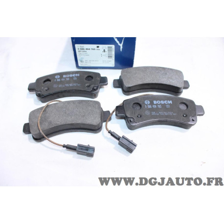 Jeu 4 plaquettes de frein arriere montage Bosch 0986494765 pour citroen jumper fiat ducato 3 III opel movano C peugeot boxer 