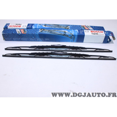 Jeu 2 balais essuie glace 2x 650mm avec gicleur lave glace Bosch 657S 3397118334 pour citroen C8 fiat ulysse 2 II lancia phedra 