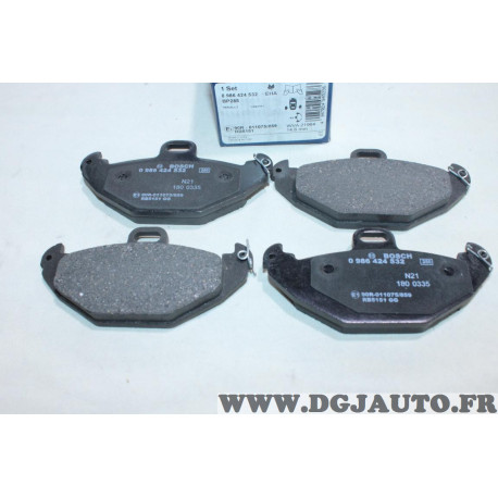Jeu 4 plaquettes de frein arriere montage brembo Bosch BP285 0986424532 pour renault laguna 1 