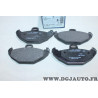 Jeu 4 plaquettes de frein arriere montage brembo Bosch BP285 0986424532 pour renault laguna 1