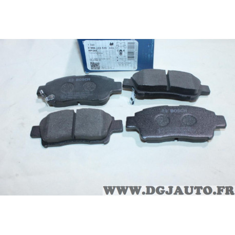Jeu 4 plaquettes de frein avant montage akebono Bosch BP288 0986424535 pour toyota yaris P1 