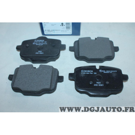Jeu 4 plaquettes de frein arriere montage girling Bosch BP1933 0986494759 pour BMW serie 3 4 5 6 7 8 X3 X4 X5 X6 X7 F06 F11 F12 