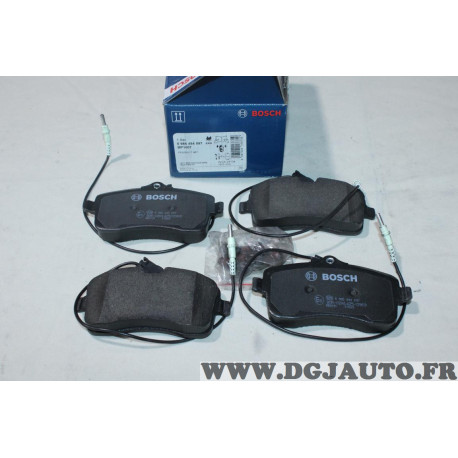 Jeu 4 plaquettes de frein avant montage lucas Bosch BP1007 0986494097 pour peugeot 407 