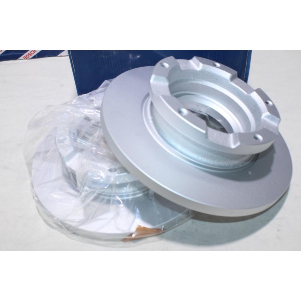 Lot 2 disques de frein arriere plein 280mm diametre Bosch BD1293 0986479401 pour ford transit 6 VI V347 V348 