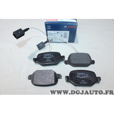 Jeu 4 plaquettes de frein arriere montage lucas Bosch BP1950 0986494776 pour alfa romeo mito 