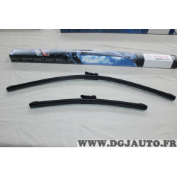 Lot 2 balais essuie glace souple aerotwin 650mm + 400mm Bosch A538S 3397007538 pour toyota avensis T27 