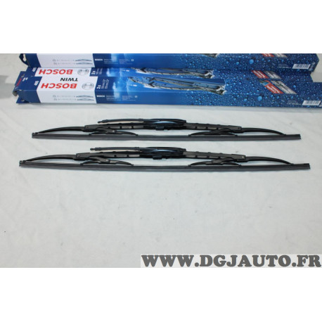 Jeu 2 balais essuie glace 2x 550mm avec gicleurs Bosch 405 3397005800 pour peugeot 405 