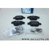 Jeu 4 plaquettes de frein arriere montage bosch Bosch BP336 0986494030 pour alfa romeo mito fiat stilo bravo 2 II multipla