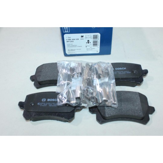 Jeu 4 plaquettes de frein arriere montage girling Bosch BP1252 0986494626 pour volkswagen passat B6 B7 auydi Q3 seat alhambra 2 