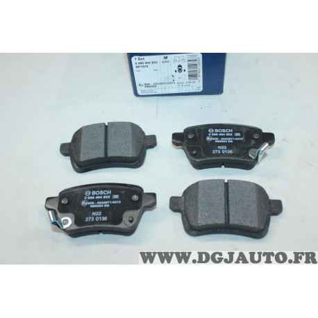 Jeu 4 plaquettes de frein arriere montage lucas Bosch BP1976 0986494802 pour fiat 500L tipo 2 II 