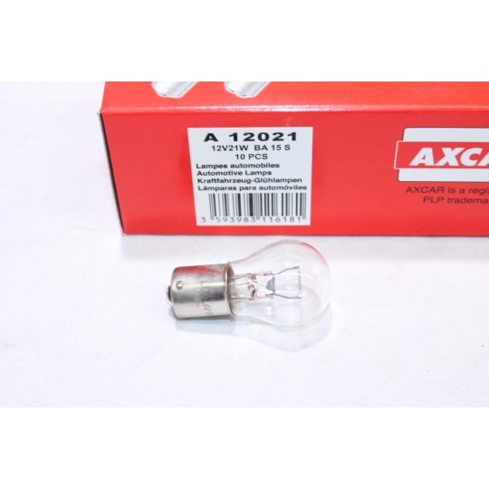 Boite 10 ampoules de feu 12V 21W BA15S Axcar A12021 