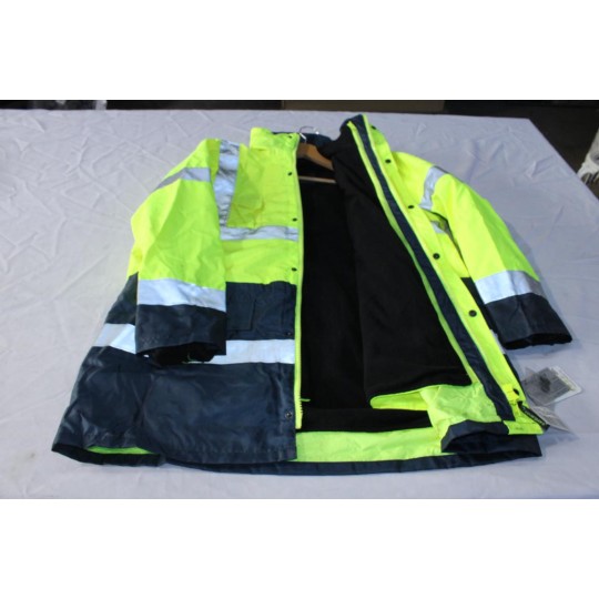 Parka haute visibilité jaune 4 en 1 taille L NEUF à laver (stockage) Coverguard 70551 HIVIZ4-IN-1 