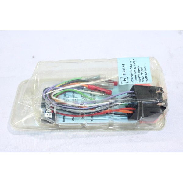 Cable faisceau electrique branchement poste radio autoradio Bensi N°44 25.321.03 pour volkswagen golf 4 IV lupo passat partir 