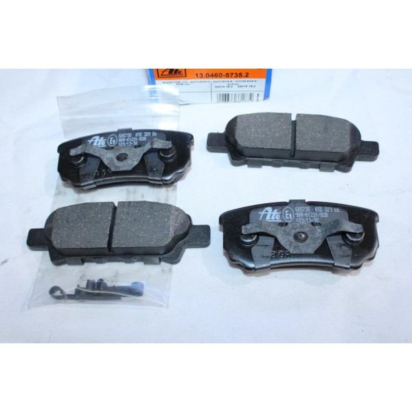 Jeu 4 plaquettes de frein arriere montage akebono ATE 605735 13.0460-5735.2 pour chrysler 200 sebring jeep compass patriot 