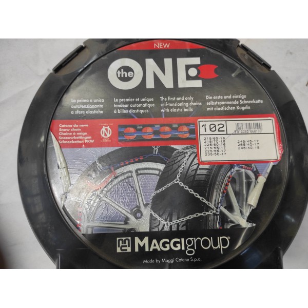 Jeu chaines neige Maggigroup The One 102 pour pneu roue jante 215/65/16 215/70/16 225/60/16 215/55/17 225/55/17 235/50/17 