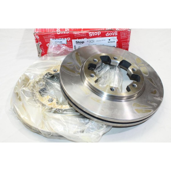 Jeu 2 disques de frein avant ventilé 277mm diametre Stop 561523S pour ford maverick nissan king cab D22 pathfinder R50 terrano 