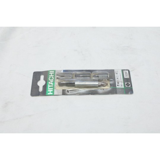 Set 7 embouts magnetique tournevis 1/4 PH1 PH2 PZ1 PZ2 4x0.5 5.5x0.8 6.5x1.2 Hitachi 752397 pour visseuse 