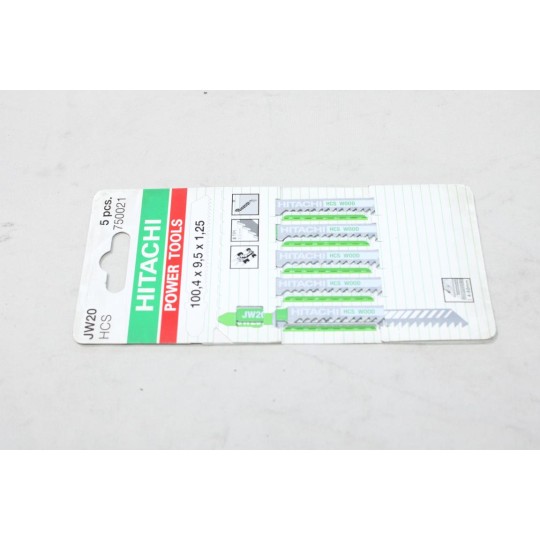 Blister 5 lames scie sauteuse bois HCS 100.4x9.5x1.25 Hitachi 750021 JW20 