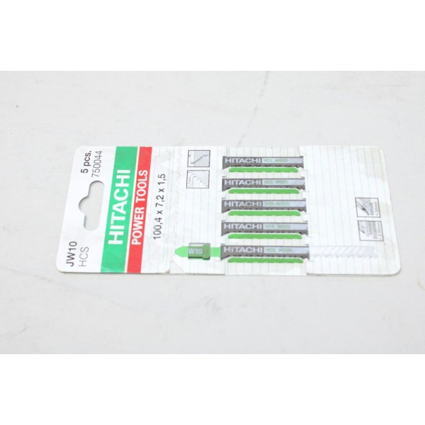 Blister 5 lames scie sauteuse bois HCS 100.4x7.2x1.5 Hitachi 750044 JW10 